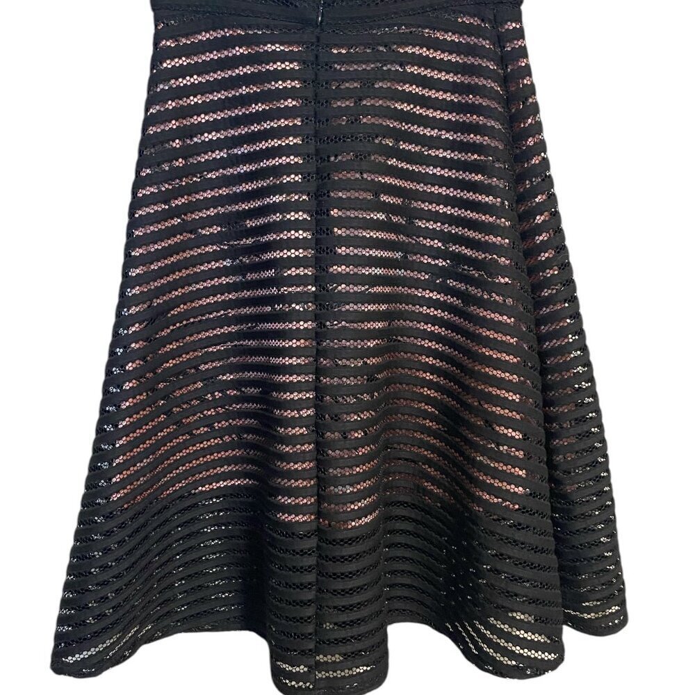Le Chateau - Long (Midi) Fit & Flare Pinup Blk w pink Underlay - Picture 3 of 10